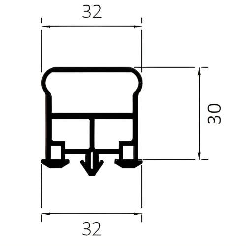 Portiso Sliding Door Gasket - Absolute Coldroom