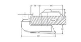 Intertecnica 7325 Series Coldroom Handle - Incl. Fixing Kit