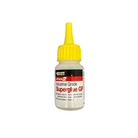 Everbuild Superglue in bottle with yellow lid