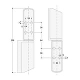 Intertecnica 2955RV coldroom hinge in grey