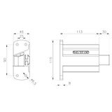 MTH track end bracket drawing