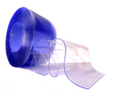 PVC Strip Curtain Roll In Clear Blue